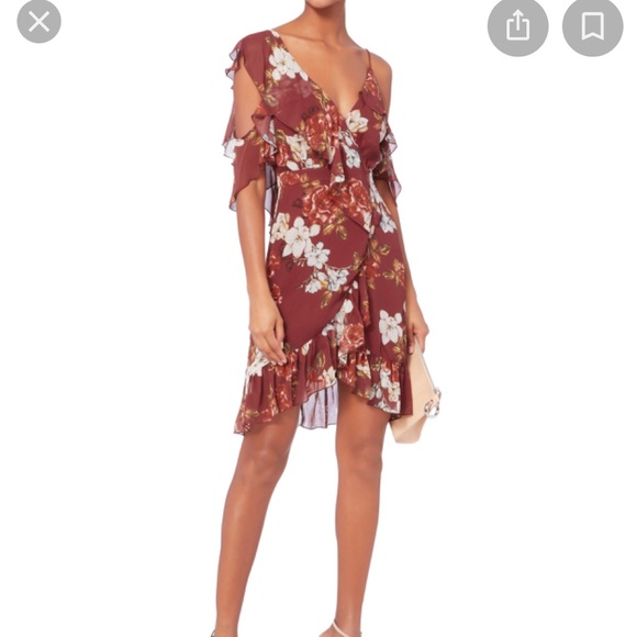 Nicholas Women's Red Celeste Ruffle Mini Dress - Picture 1 of 3